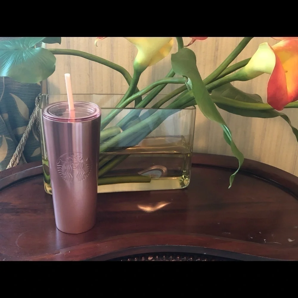 Starbucks Rose Gold Cold Cup Holiday